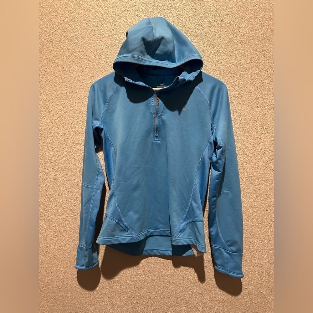Nike Running Women's Long Sleeve Quarter Zip Pullover W/ Thumb Hole Size M